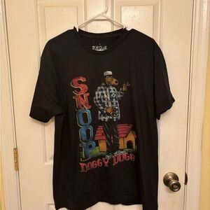 Snoop Doggy Dogg Joe Cool Rap Graphic Snoop Dogg Dog House Black T-Shirt